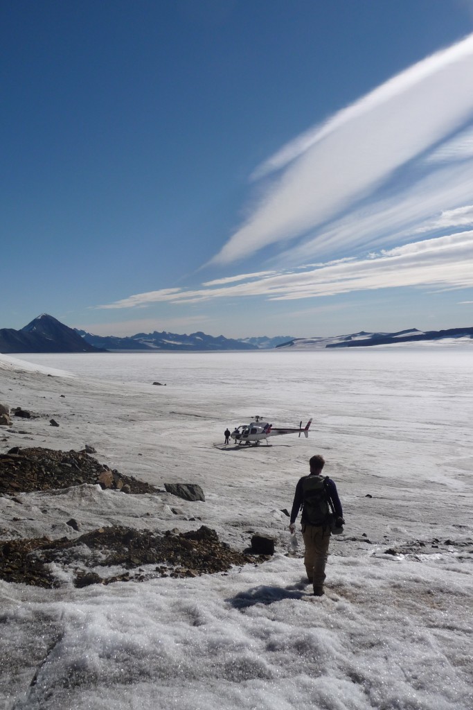 Return to camp after the discovery of Archaean gold at Sortekap, east Greenland. Credit: Dave Holwell (University of Leicester)